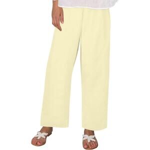 NWT ~ Women's Plus Size Buttercream Yellow Casual Summer Pants ~ 5X / 2X